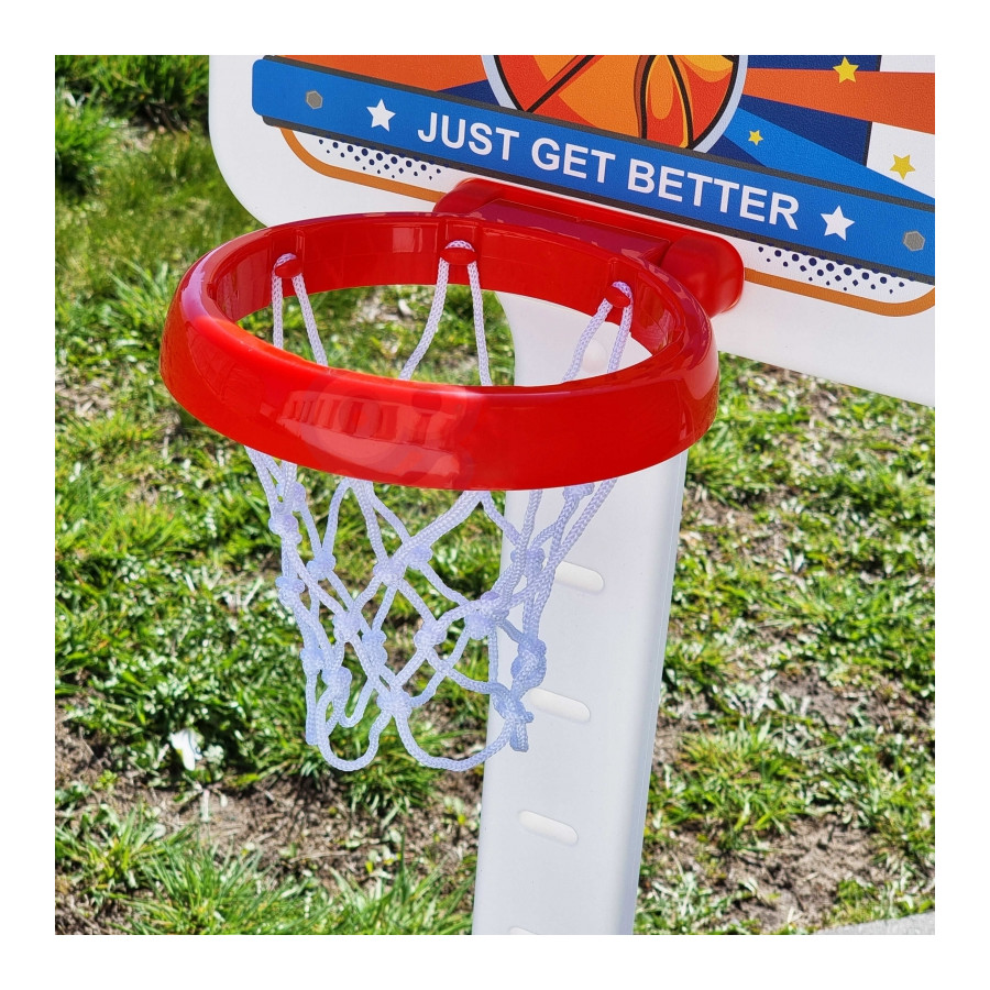 Koszykówka regulowana 99-125 cm + piłka + pompka / Woopie