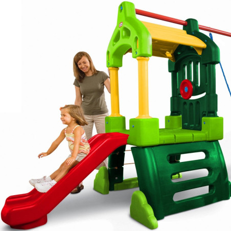 Plac zabaw Clubhouse zjeżdżalnia + huśtawka / Little tikes