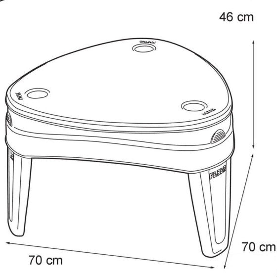 Stolik wodny 4w1 + 5 akcesoriów / Feber