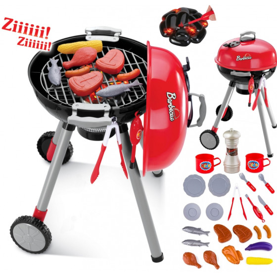 Grill ze światłami i dźwiękiem + akcesoria / Woopie