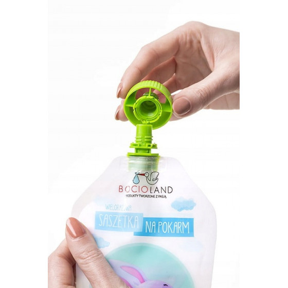 Wielorazowa saszetka na musy 150 ml 1 szt. / Bocioland