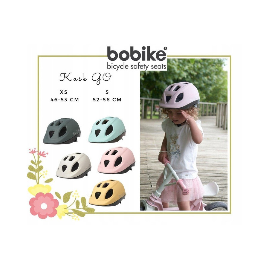 Kask ochronny/rowerowy dla dzieci Bobike Go XS Vanilla / Bobike