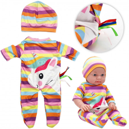 Zestaw ubranek w paski dla bobasa 43-46 cm / Woopie