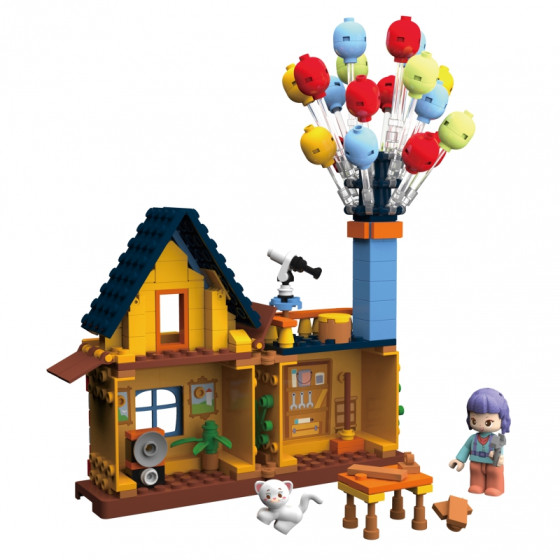 Klocki konstrukcyjne Latający dom z balonami 240 el. / Woopie