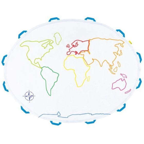 Chusta edukacyjna mapa świata do malowania / Akson