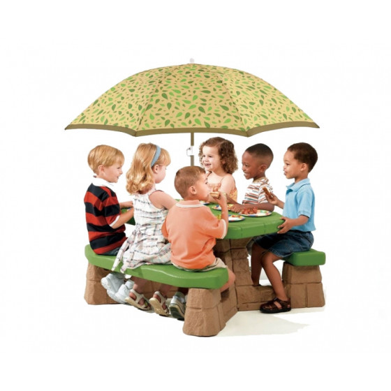 Stolik piknikowy z parasolem / Step2