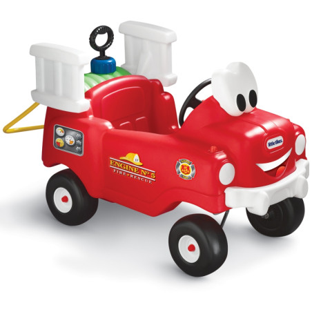 Jeździk straż pożarna z wodą na pompką / Little tikes