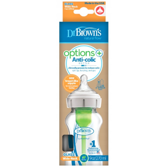 Butelka od urodzenia szeroka Opti+ szklana 270 ml / Dr Brown's