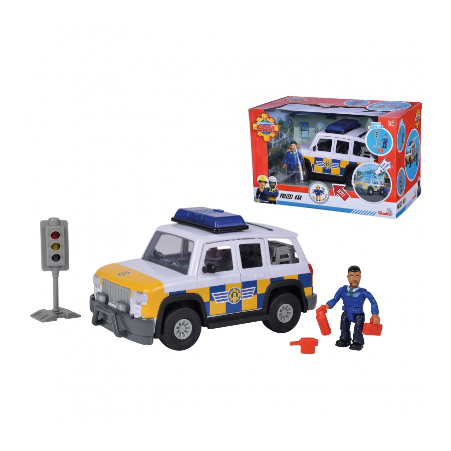 Jeep policyjny z figurką Malcolma Strażak Sam / Simba