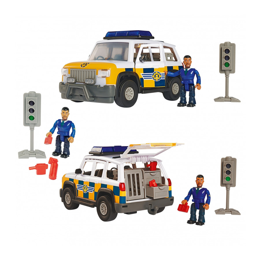 Jeep policyjny z figurką Malcolma Strażak Sam / Simba