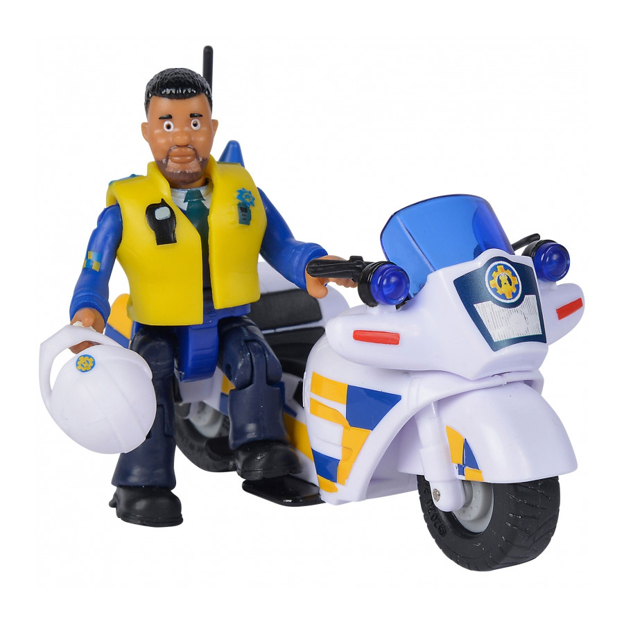 Motor policyjny z figurką Malcolma Strażak Sam / Simba