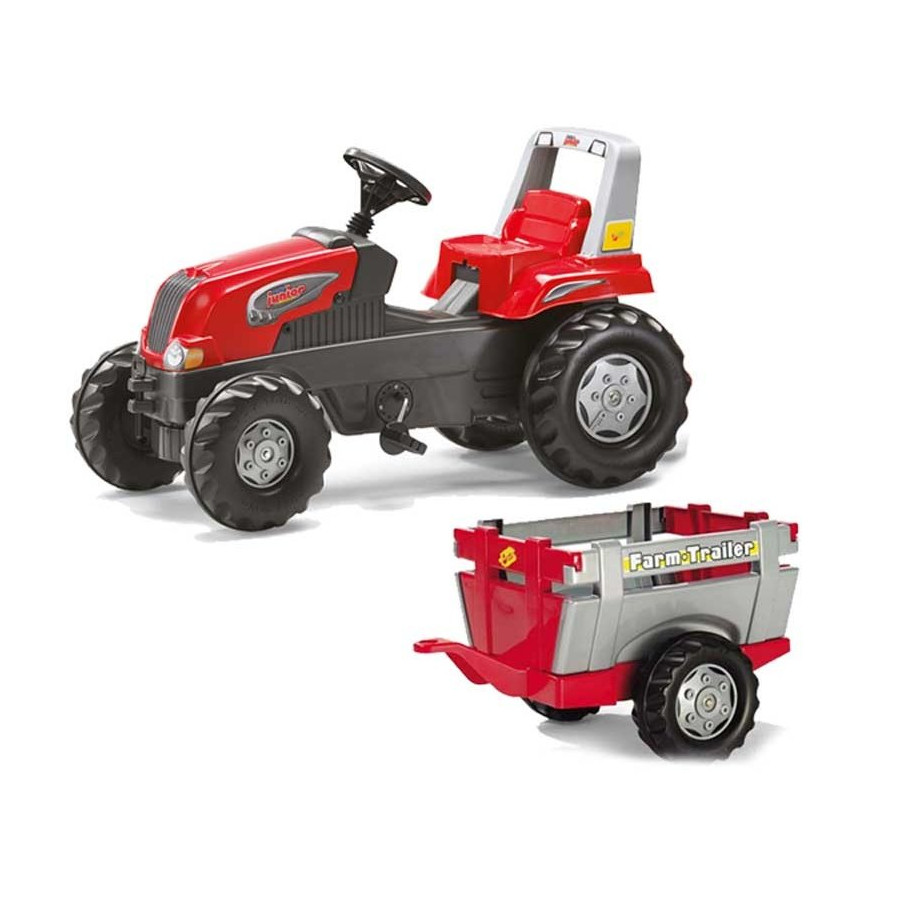 Traktor na pedały Junior z przyczepą / Rolly toys