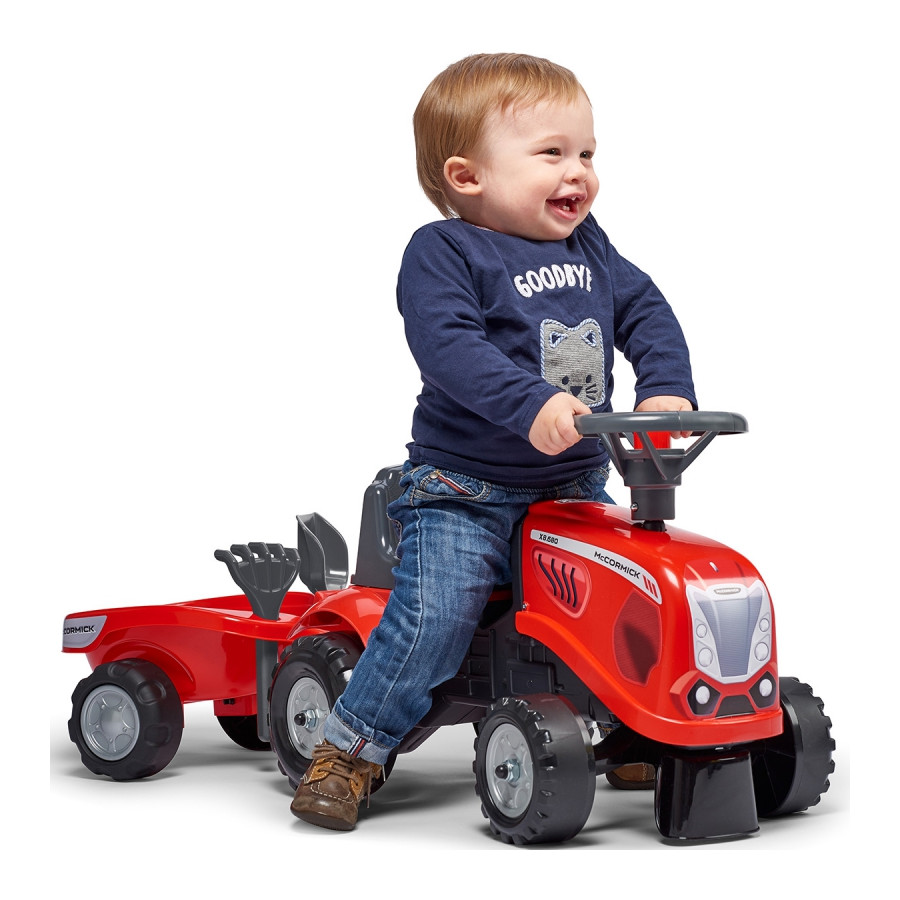 Traktorek z przyczepką Baby Mac Cormick czerwony / Falk