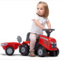 Traktorek z przyczepką Baby Massey Ferguson czerwony / Falk