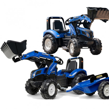 Koparka na pedały z przyczepką New Holland / Falk