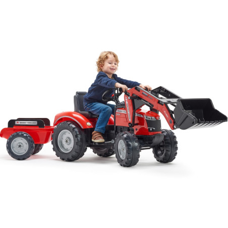 Koparka na pedały z przyczepką Massey Ferguson / Falk