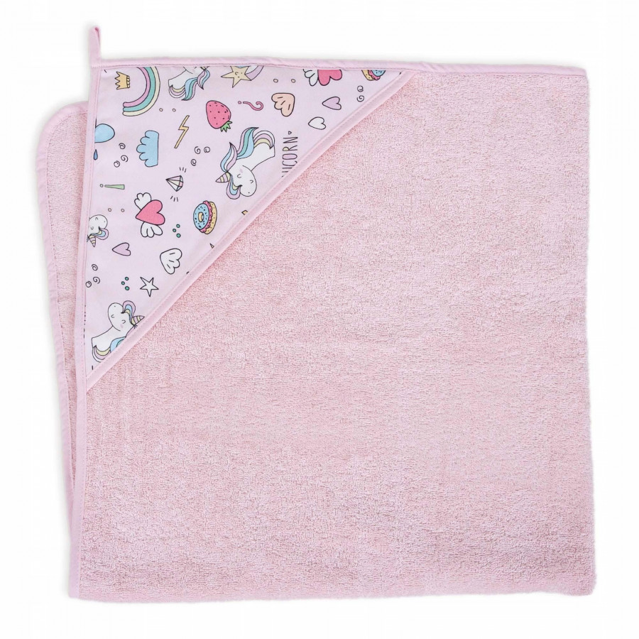 Ręcznik dla niemowlaka Printed Line Unicorn 100x100 / Ceba Baby