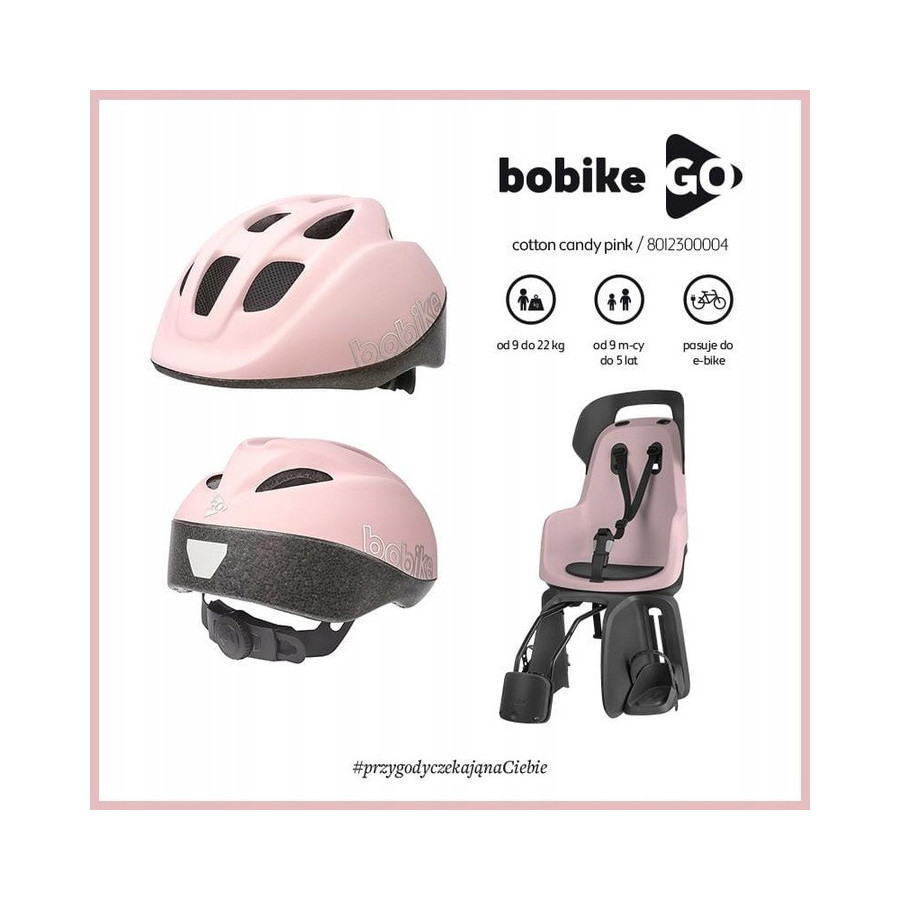 Kask ochronny/rowerowy dla dzieci Bobike Go XS Pink / Bobike