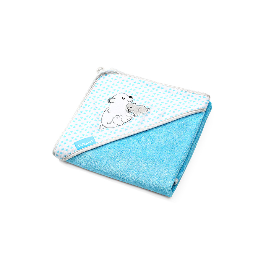 Ręcznik z kapturkiem bambusowy Niebieski / Babyono