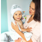 Ręcznik z kapturkiem bambusowy Szary / Babyono
