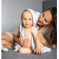 Ręcznik z kapturkiem bambusowy Szary / Babyono