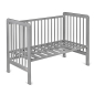 Łóżeczko dziecięce Uno Szare 120x60 cm / YappyKids Łóżeczko dziecięce Uno Szare 120x60 cm / YappyKids