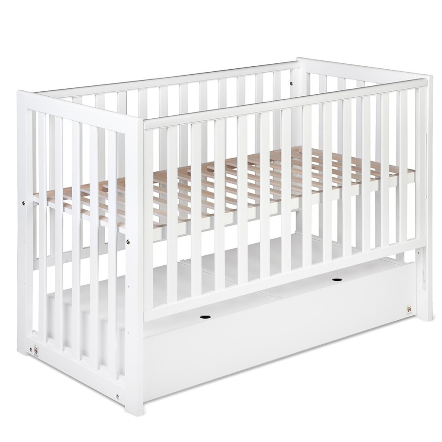 Łóżeczko dziecięce Due Białe 120x60 cm / YappyKids Łóżeczko dziecięce Due Białe 120x60 cm / YappyKids