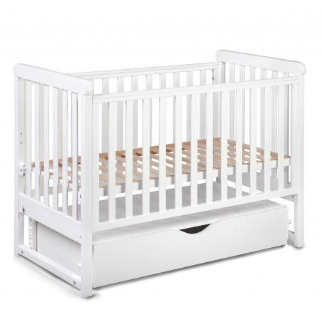 Łóżeczko dziecięce Move z kołyską Białe 120x60 cm / YappyKids