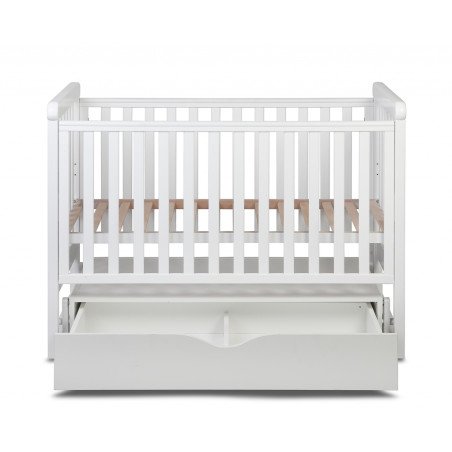 Łóżeczko dziecięce Move z kołyską Białe 120x60 cm / YappyKids