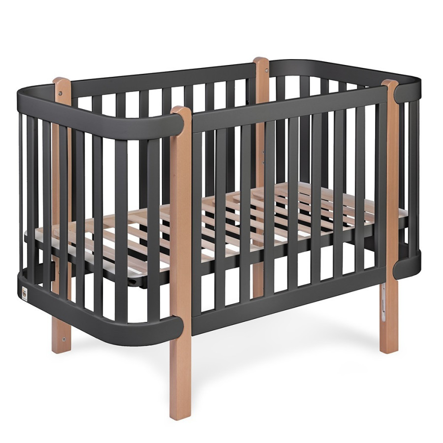 Łóżeczko dziecięce Étude Antracytowe 120x60 cm / YappyKids Łóżeczko dziecięce Étude Antracytowe 120x60 cm / YappyKids