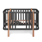 Łóżeczko dziecięce Étude Antracytowe 120x60 cm / YappyKids Łóżeczko dziecięce Étude Antracytowe 120x60 cm / YappyKids