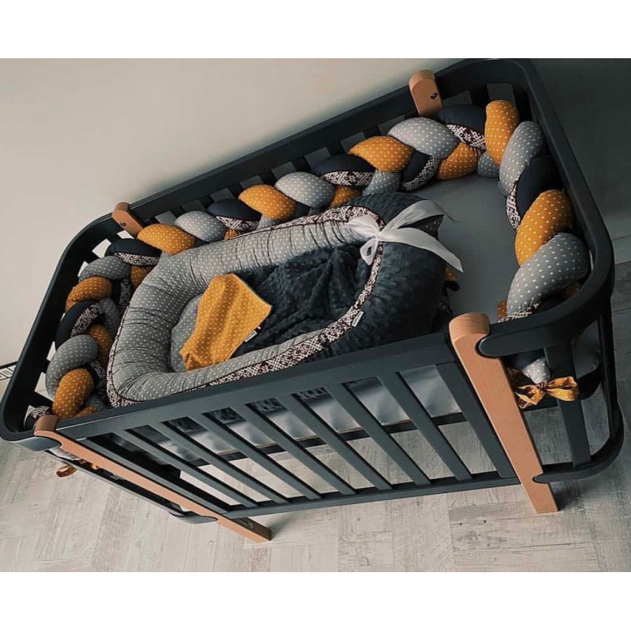 Łóżeczko dziecięce Étude Antracytowe 120x60 cm / YappyKids