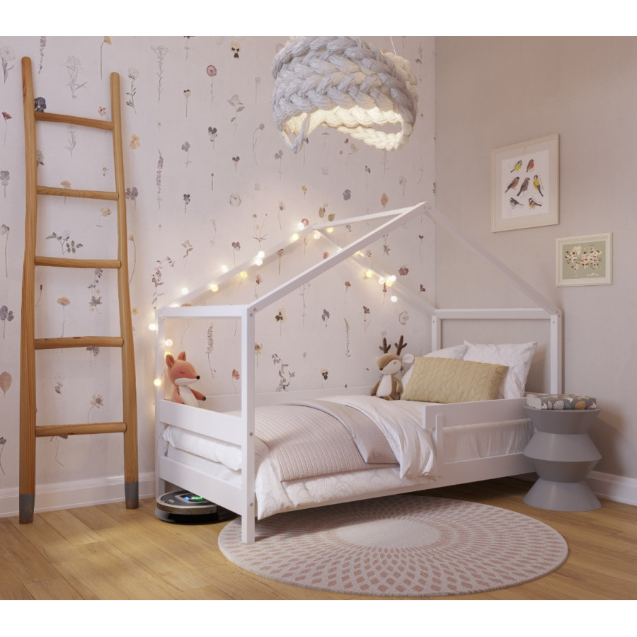 Łóżeczko młodzieżowe Hytte Białe 160x80 cm / YappyKids