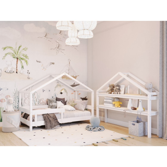 Łóżeczko młodzieżowe Hytte Białe 160x80 cm / YappyKids