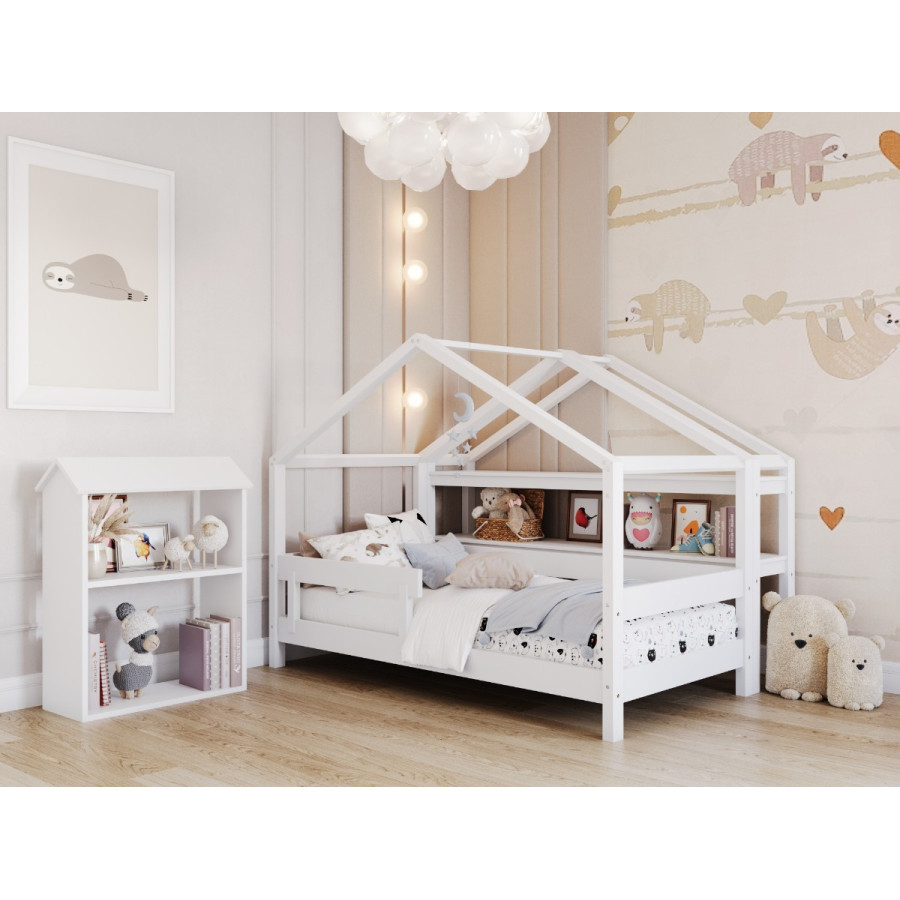 Łóżeczko młodzieżowe Hytte Białe 160x80 cm / YappyKids