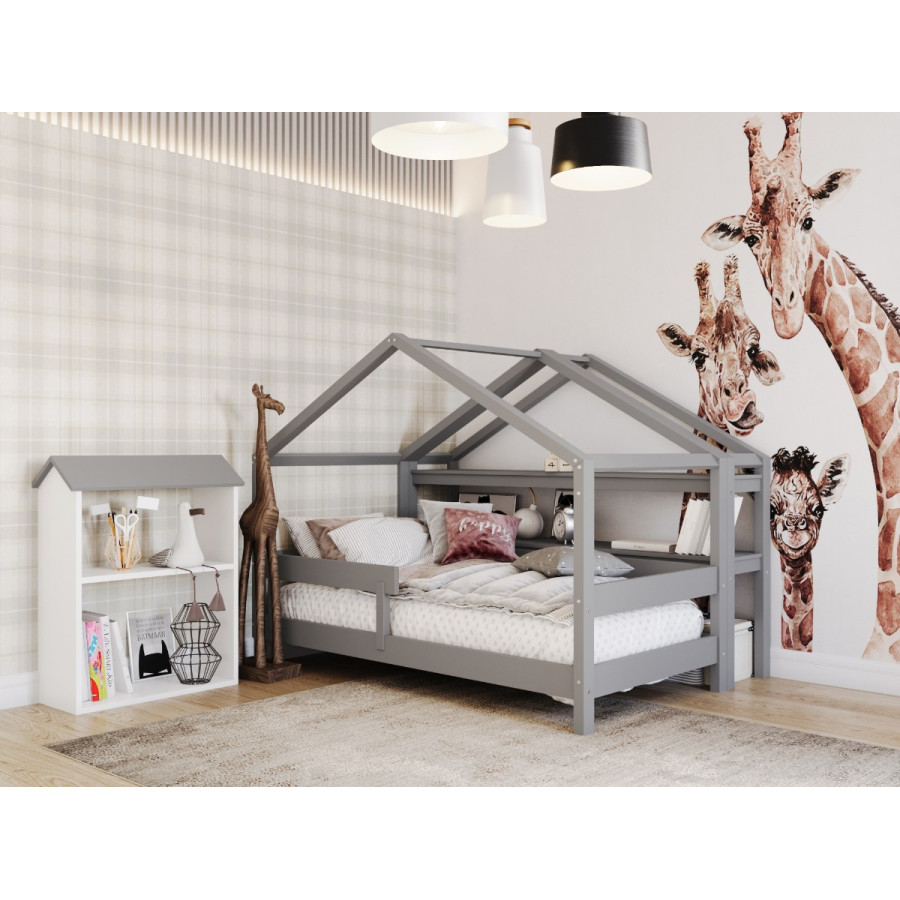 Łóżeczko młodzieżowe Hytte Szare 160x80 cm / YappyKids