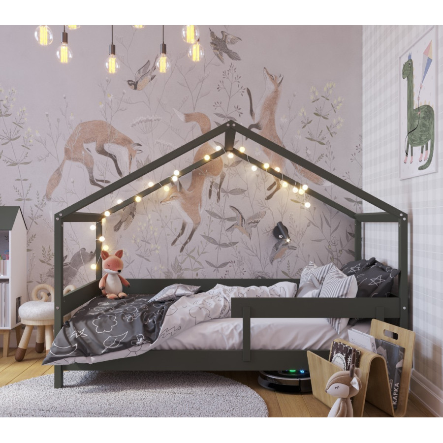 Łóżeczko młodzieżowe Hytte Zielone 160x80 cm / YappyKids