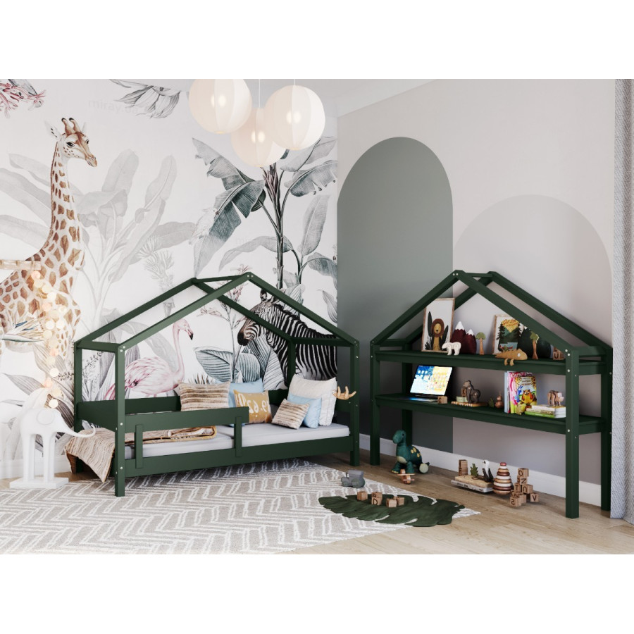 Łóżeczko młodzieżowe Hytte Zielone 160x80 cm / YappyKids