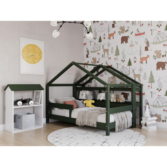 Łóżeczko młodzieżowe Hytte Zielone 160x80 cm / YappyKids
