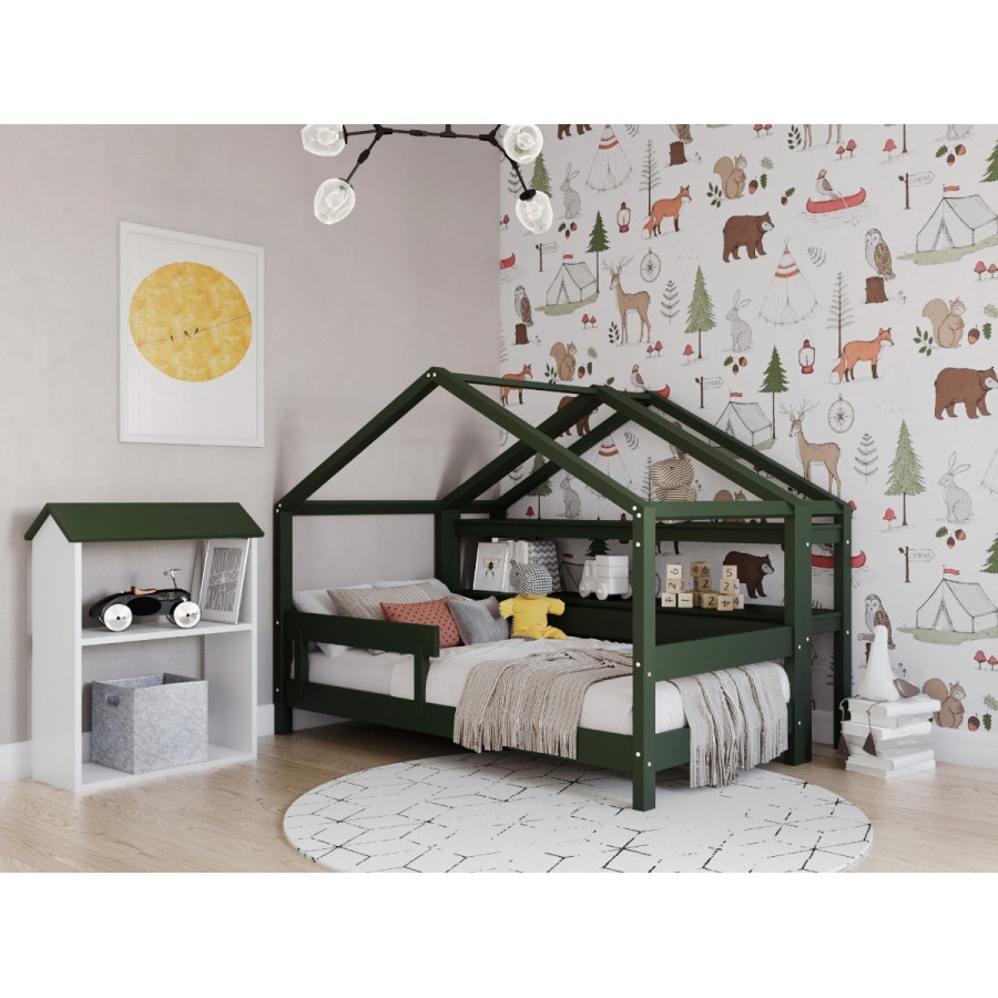 Łóżeczko młodzieżowe Hytte Zielone 160x80 cm / YappyKids