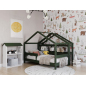 Łóżeczko młodzieżowe Hytte Zielone 160x80 cm / YappyKids Łóżeczko młodzieżowe Hytte Zielone 160x80 cm / YappyKids