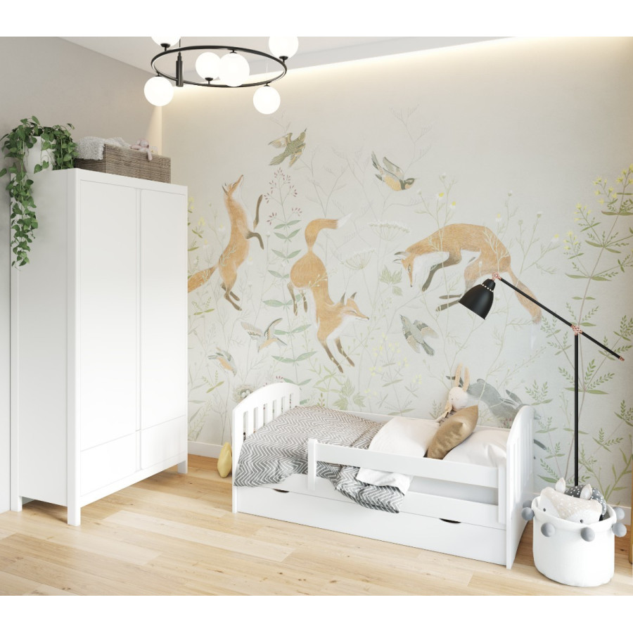 Łóżeczko młodzieżowe Lux Białe 160x80 cm / YappyKids
