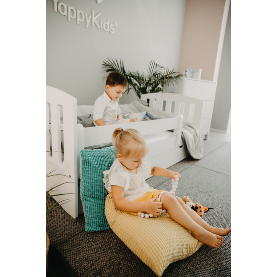 Łóżeczko młodzieżowe Lux Białe 160x80 cm / YappyKids