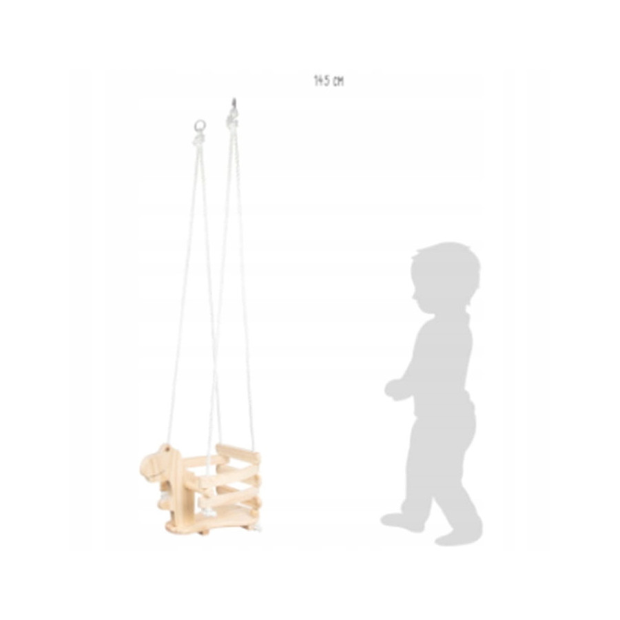 Drewniana huśtawka dla najmłodszych dzieci - Dino / Small Foot Design