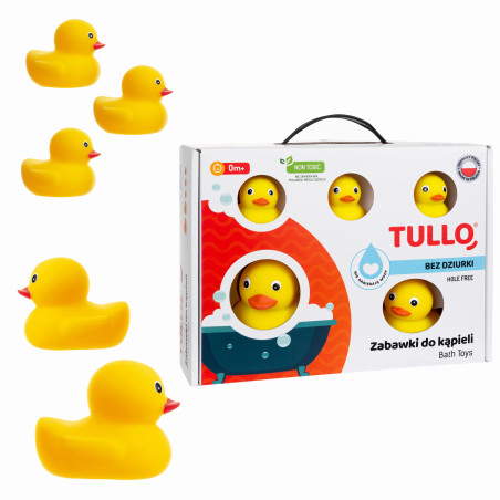 Kaczuszki do kąpieli higieniczne bez dziurki 5 szt. / Tullo