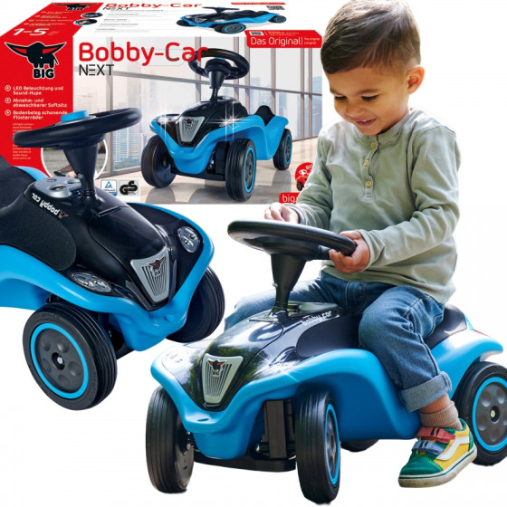 Jeździk Bobby Car Next Blue z klaksonem i światłami / Big