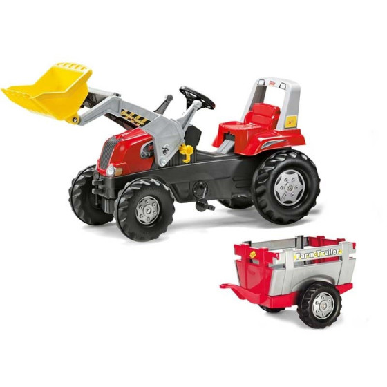 Traktor na pedały z przyczepą i łyżką / Rolly toys
