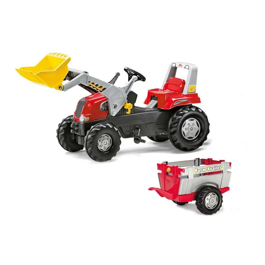 Traktor na pedały z przyczepą i łyżką / Rolly toys