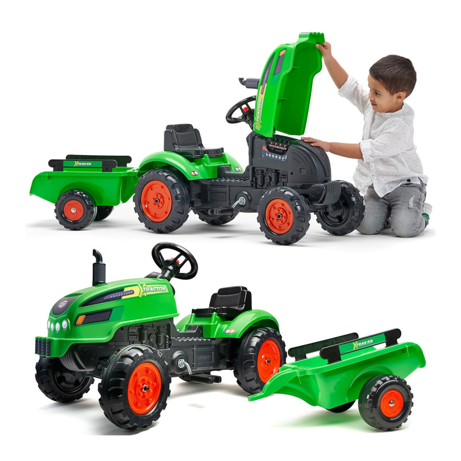 Traktorek X Tractor z przyczepką / Falk