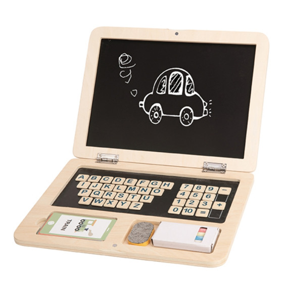 Laptop z układanką i tablicą suchościeralna 58 el. / Tooky toy